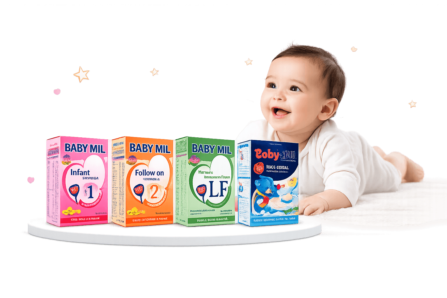 Healthy baby and Baby Mil products
